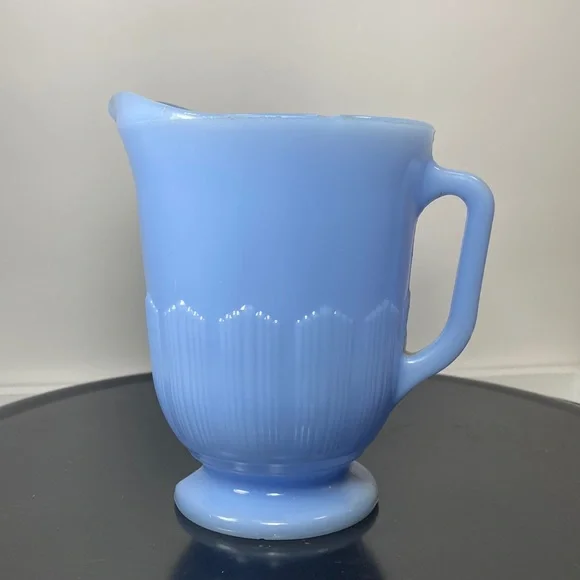 Pyrex Kitchen Pyrex Delphite Blue Glass Milk Pitcher Poshmark